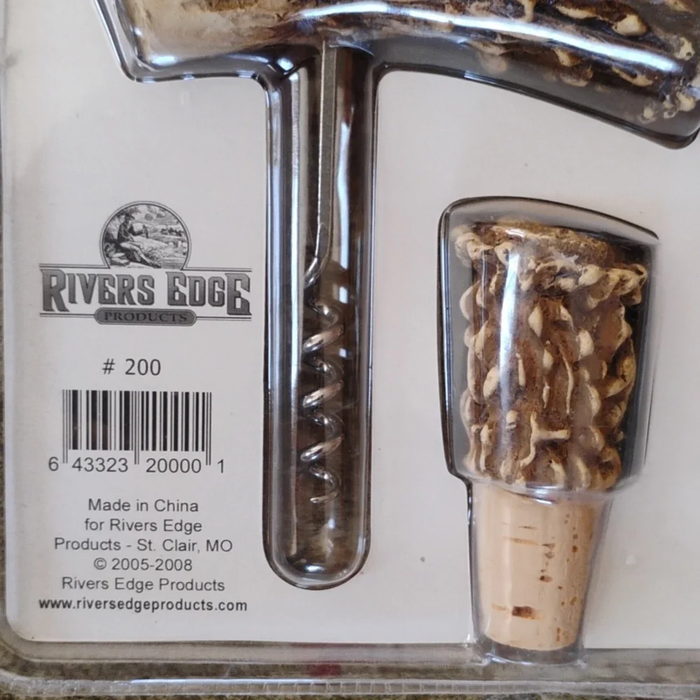 🎍 Rivers Edge ANTLER CORKSCREW & WINE STOPPER